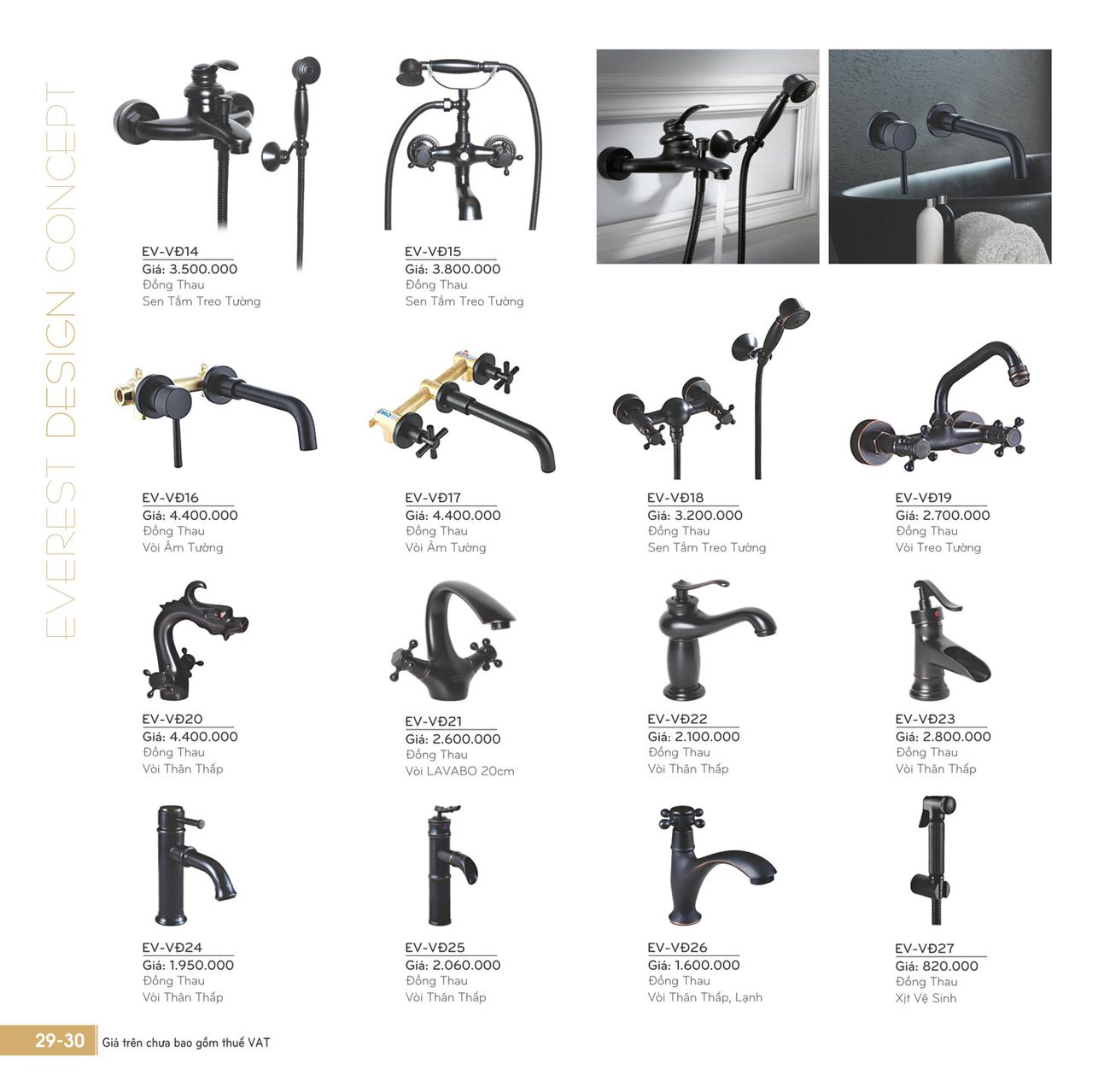 Thiết bị vệ sinh EVEREST Cổ Điển Catalogue và Bảng giá mới nhất /Page 